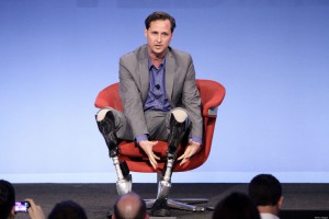 SAN DIEGO - OCTOBER 28:  Double amputee and MIT Professor Hugh Herr shows off his "Bionic Legs" at TEDMED on October 28, 2010 in San Diego, California.  (Photo by Jerod Harris/WireImage)